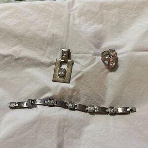 Sterling Silver 950 Jewelry Set Mexico